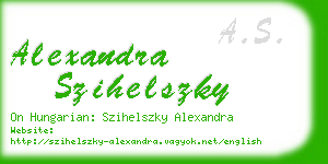 alexandra szihelszky business card
